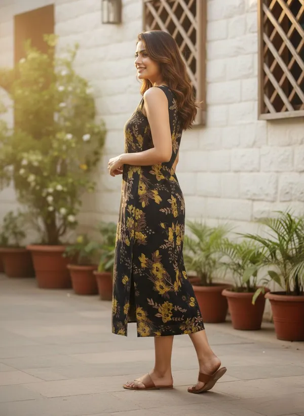 Yellow_Kurta80%_Cotton,_20%_Silk_For_Women