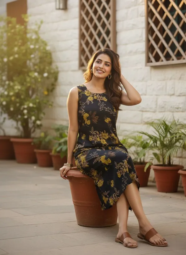 Yellow_Kurta80%_Cotton,_20%_Silk_For_Women