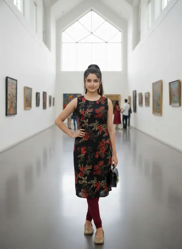 Black_Kurta80%_Cotton,_20%_Silk_For_Women