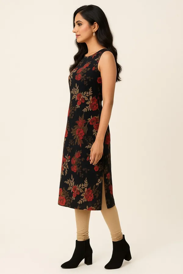 Black_Kurta80%_Cotton,_20%_Silk_For_Women