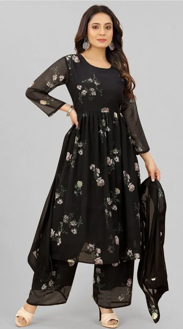 Black_Anarkali_Kurta_Set80%_Cotton,_20%_Silk_For_Women