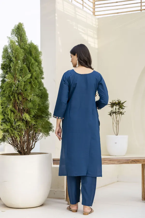 Blue_Kurta_SetViscose_For_Women