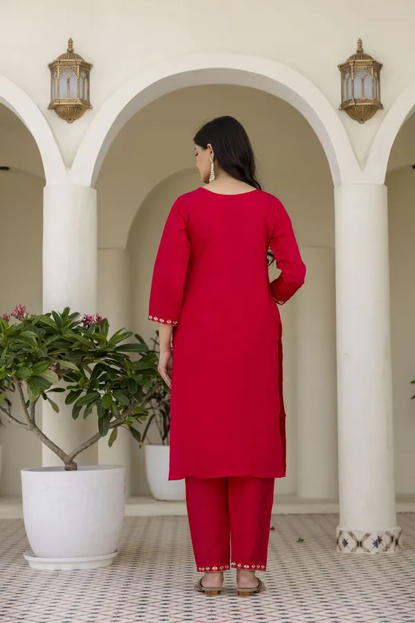 Pink_Kurta_SetViscose_For_Women