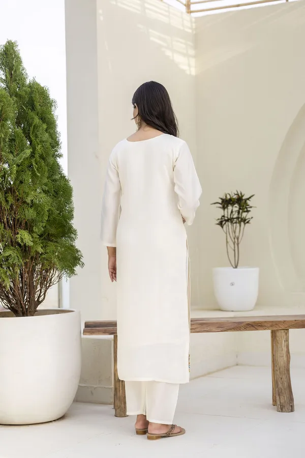 White_Kurta_Set80%_Cotton,_20%_Silk_For_Women