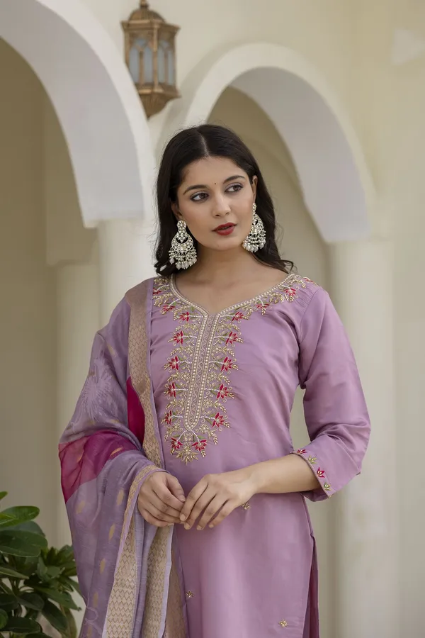 Pink_Kurta_Set80%_Cotton,_20%_Silk_For_Women