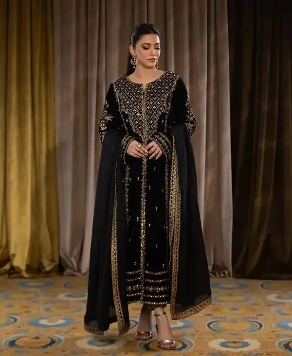 Black_Anarkali_Kurta_Set80%_Cotton,_20%_Silk_For_Women