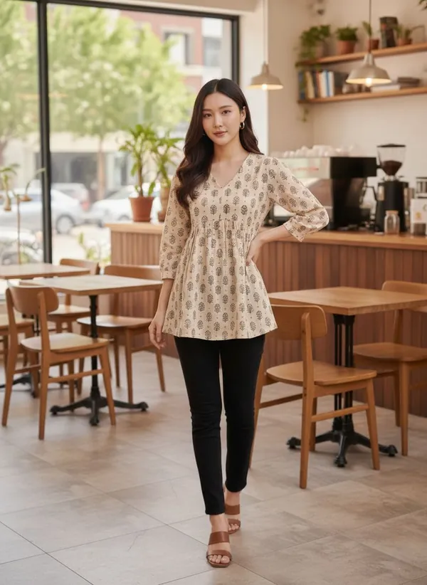 Beige_TopGeorgette_For_Women
