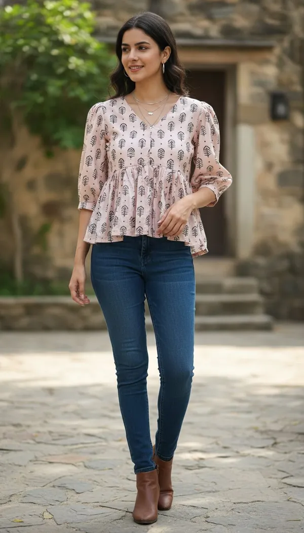 Beige_TopGeorgette_For_Women