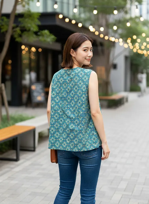 Dark_Blue_TopGeorgette_For_Women