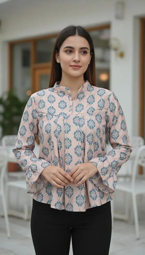 Beige_TopGeorgette_For_Women