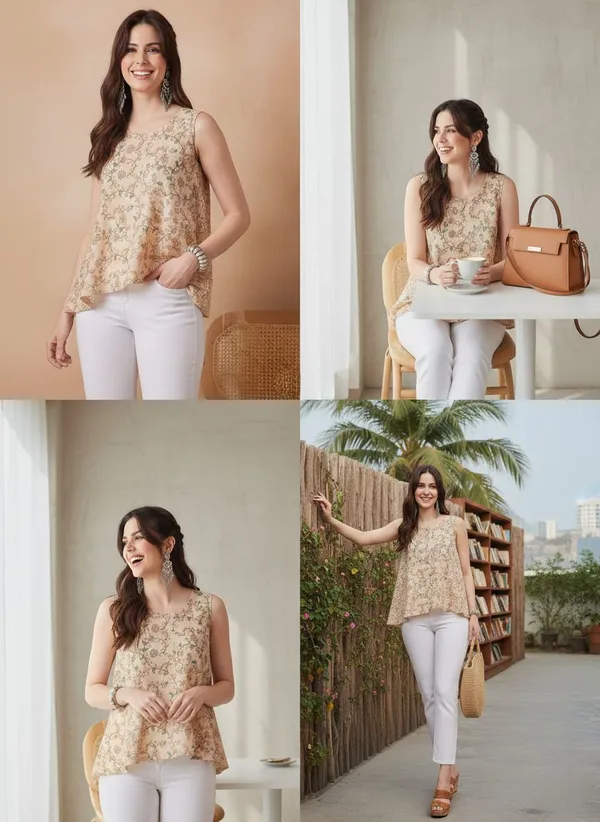 Beige_TopGeorgette_For_Women
