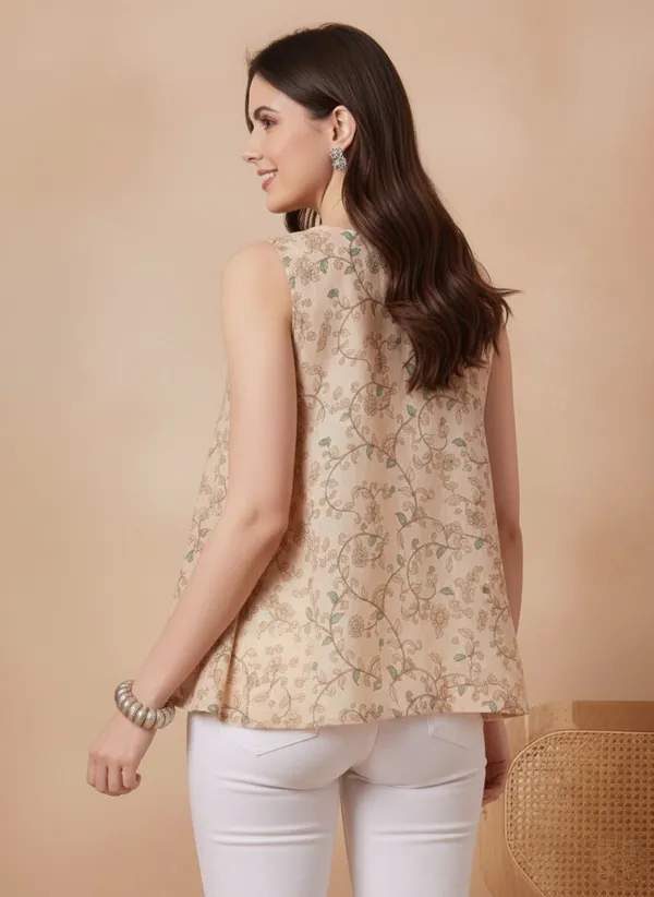 Beige_TopGeorgette_For_Women