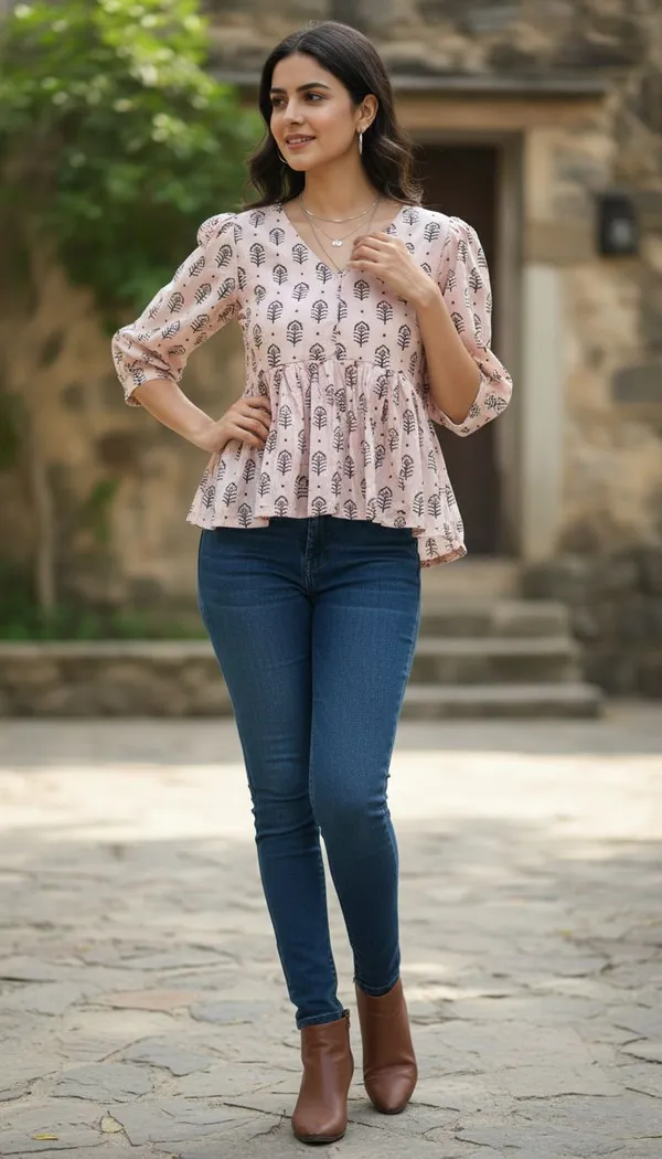 Beige_TopGeorgette_For_Women