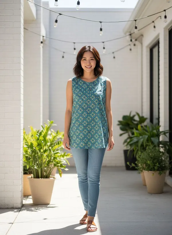 Blue_TopGeorgette_For_Women