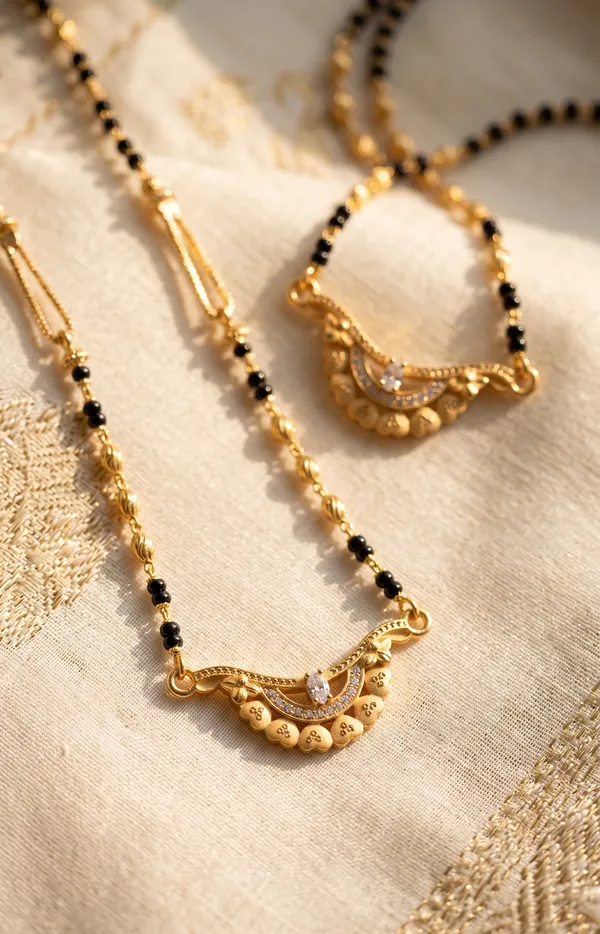 Micro_Gold_Plated_And_Diamond_Antique_18_inches_Mangalsutra