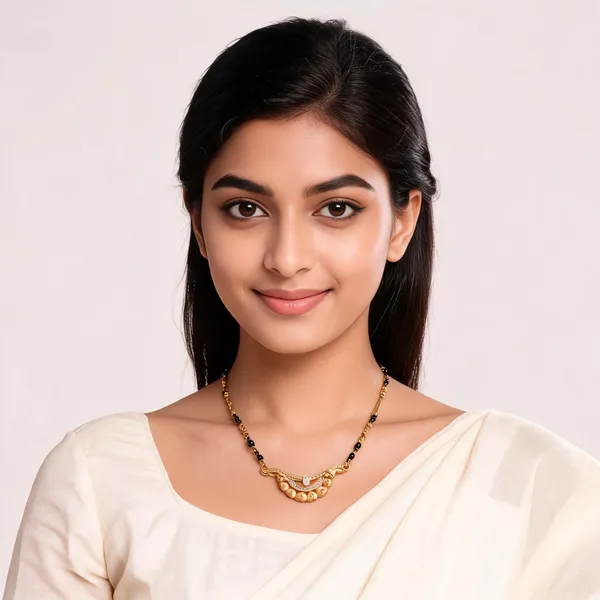 Micro_Gold_Plated_And_Diamond_Antique_18_inches_Mangalsutra