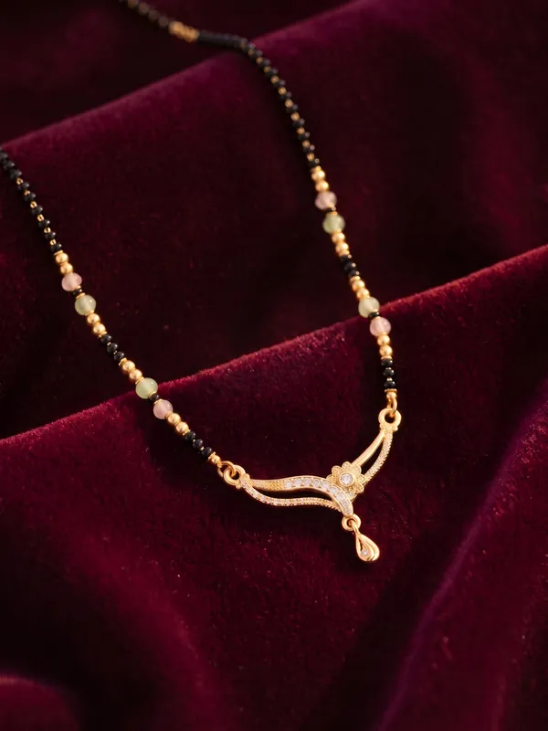 Micro_Gold_Plated_And_Diamond_Antique_18_inches_Mangalsutra