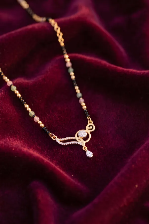 Micro_Gold_Plated_And_Diamond_Antique_18_inches_Mangalsutra