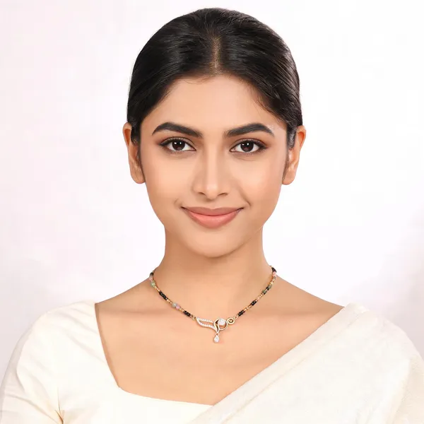 Micro_Gold_Plated_And_Diamond_Antique_18_inches_Mangalsutra