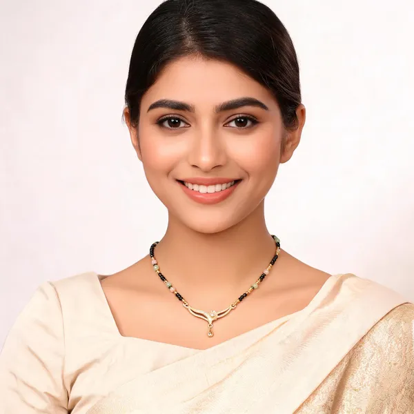 Micro_Gold_Plated_And_Diamond_Antique_18_inches_Mangalsutra