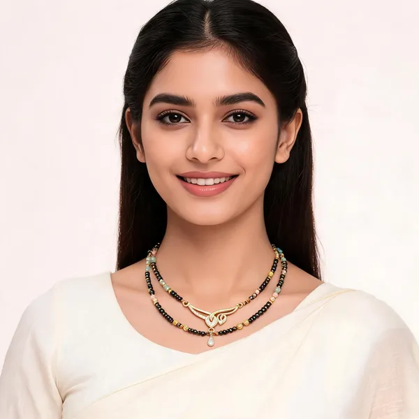 Micro_Gold_Plated_And_Diamond_Antique_18_inches_Mangalsutra