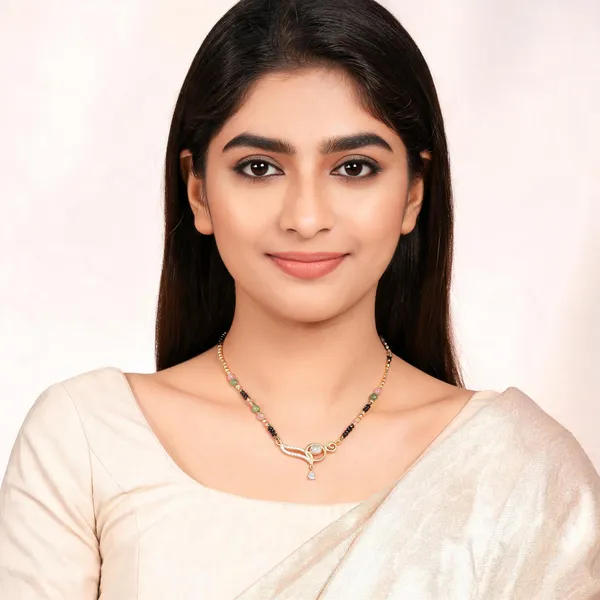 Micro_Gold_Plated_And_Diamond_Antique_18_inches_Mangalsutra