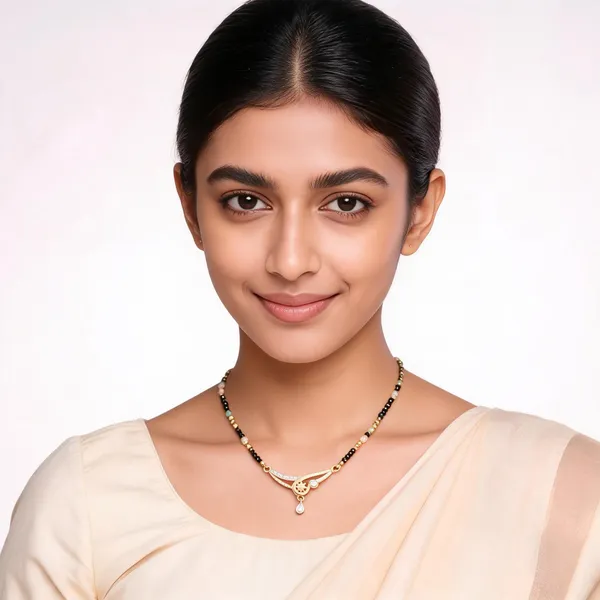 Micro_Gold_Plated_And_Diamond_Antique_18_inches_Mangalsutra