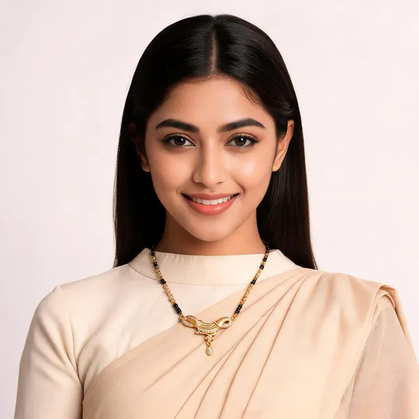 Micro_Gold_Plated_And_Diamond_Antique_18_inches_Mangalsutra
