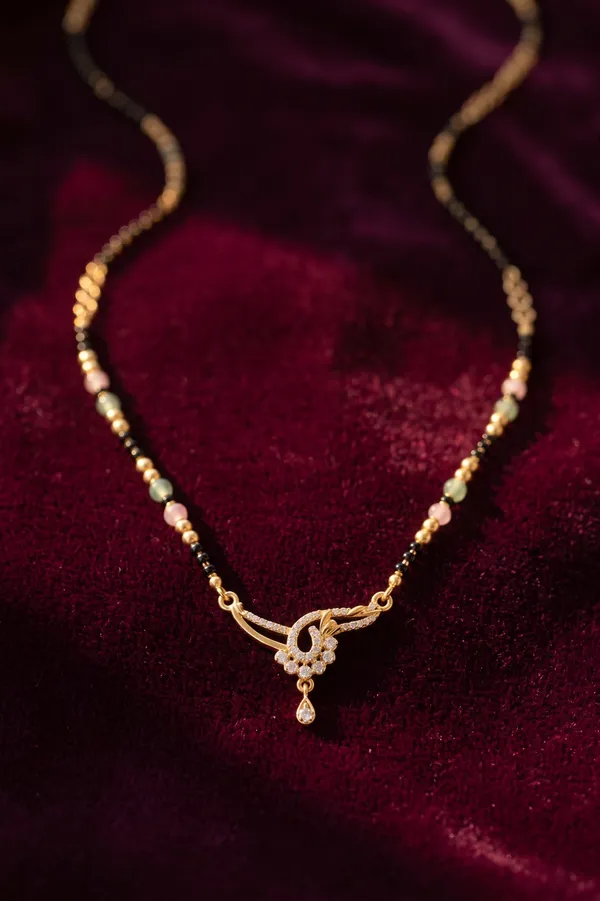 Micro_Gold_Plated_And_Diamond_Antique_18_inches_Mangalsutra