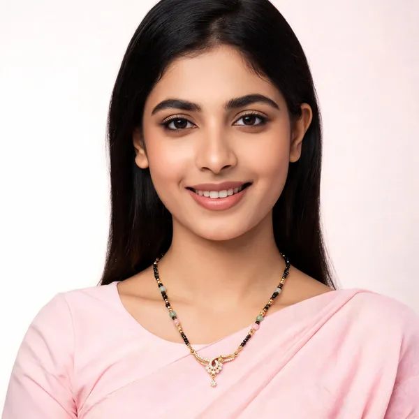 Micro_Gold_Plated_And_Diamond_Antique_18_inches_Mangalsutra