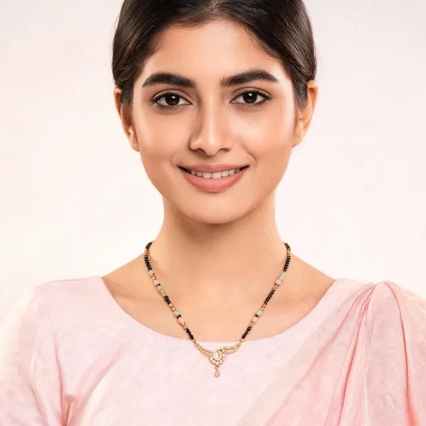 Micro_Gold_Plated_And_Diamond_Antique_18_inches_Mangalsutra