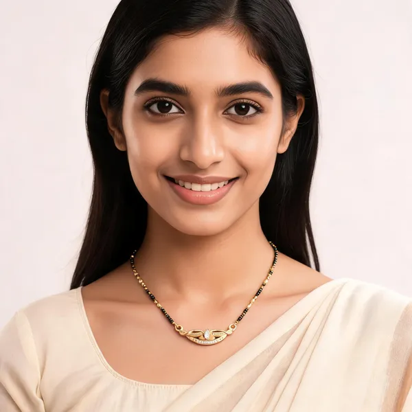 Micro_Gold_Plated_And_Diamond_Antique_18_inches_Mangalsutra