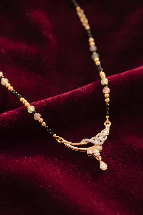 Micro_Gold_Plated_And_Diamond_Antique_18_inches_Mangalsutra
