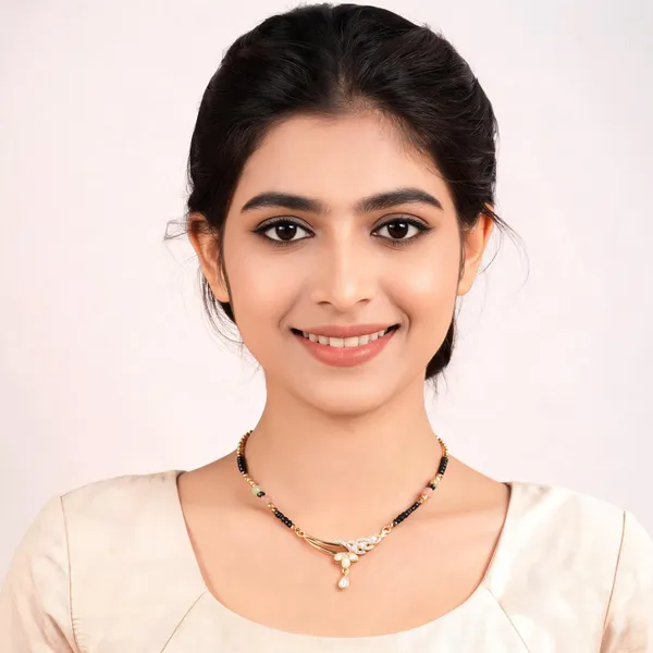Micro_Gold_Plated_And_Diamond_Antique_18_inches_Mangalsutra