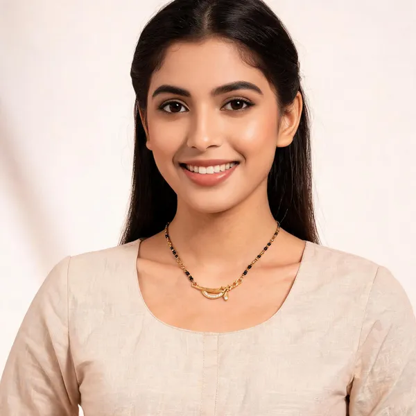 Micro_Gold_Plated_And_Diamond_Antique_18_inches_Mangalsutra