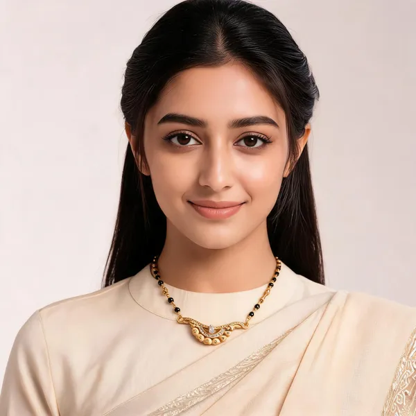Micro_Gold_Plated_And_Diamond_Antique_18_inches_Mangalsutra