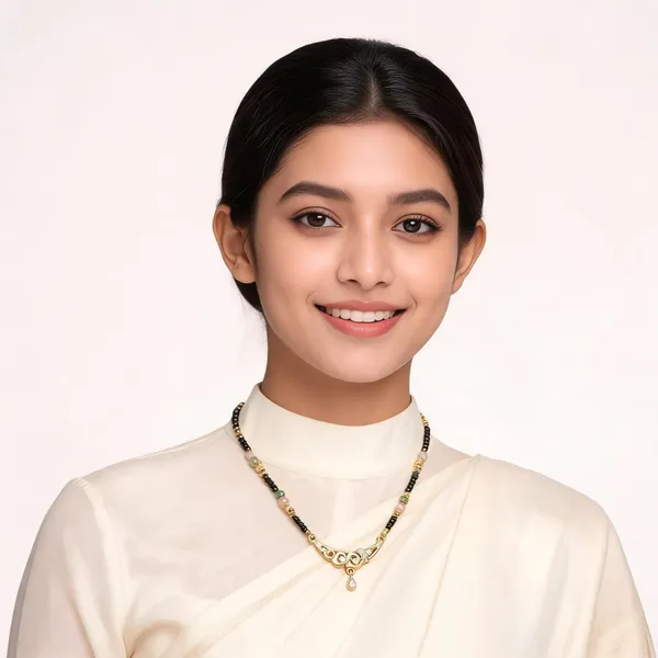 Micro_Gold_Plated_And_Diamond_Antique_18_inches_Mangalsutra