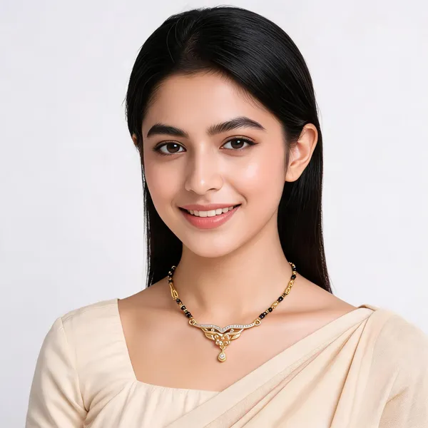 Micro_Gold_Plated_And_Diamond_Antique_18_inches_Mangalsutra