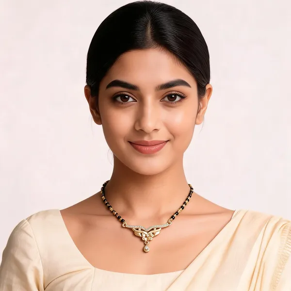 Micro_Gold_Plated_And_Diamond_Antique_18_inches_Mangalsutra