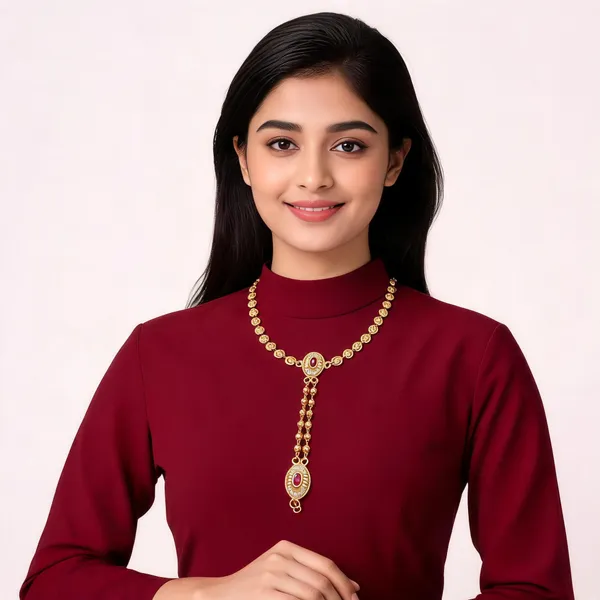 Micro_Gold_Plated_AD_Diamond_Studded_Fancy_Heart_Design_(Hathphool)_for_Women