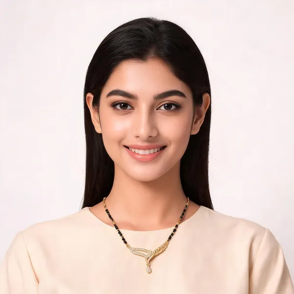Micro_Gold_Plated_And_Diamond_Antique_18_inches_Mangalsutra