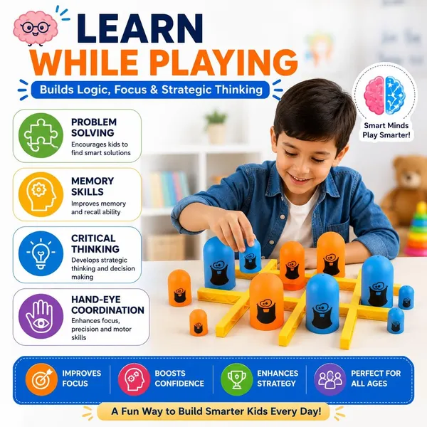 Wumble_Toy_Gobble_Tic_Tac_Toe_Board_Game_for_Kids_&_Adults_|_3D_Strategy_Family_Game_with_Large_&_Small_Pieces_|_Educational_Brain_Development_Toy_|_Fun_Indoor_Travel_Game_Gift_for_Boys_&_Girls