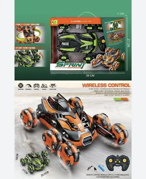 Wumble_Toy_Remote_Control_Car,Rotating_Six_Wheel_Drift_Spray_Stunt_Car_Rc_Cars_Toy_With_Led_&_Cool_Spray,_Indoor_Outdoor_Car_Toy_Gift_(Color_As_Per_Availabilty_Of_Stock),_Multicolor