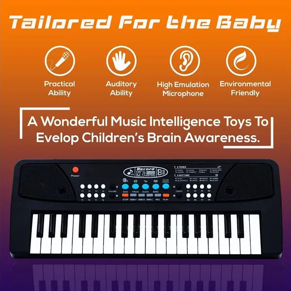 Wumble_Toy__Piano_Keyboard_with_Mic_(1_Year_Warranty)_37_Keys_8_Rhythms_8_Tones_6_Demos_Portable_Electronic_Keyboard_Toy_Beginners_Educational_Songs_Recording_Musical_Toys_2_3_4_5_Years_Boys_Girls