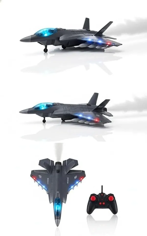 Wumble_Toy__F-35_Warplane_Remote_Control_Fighter_Jet_Military_Aircraft_Plane_with_Light_Muisc_&_Smoke_High_Speed_Remote_Aeroplane_Toy_(Grey)