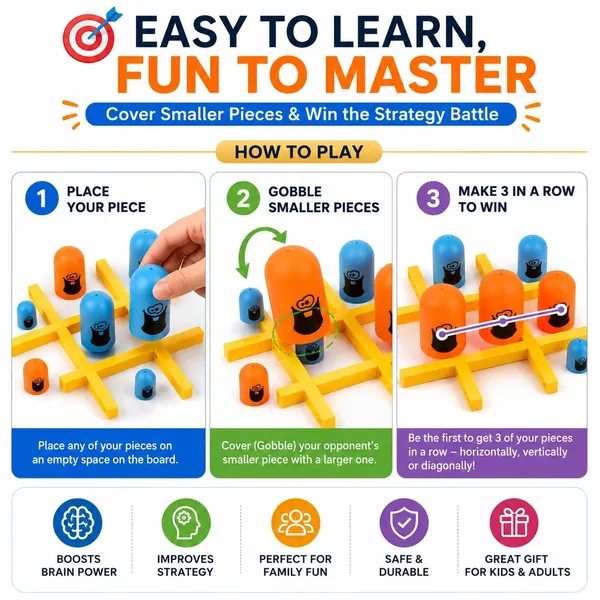 Wumble_Toy_Gobble_Tic_Tac_Toe_Board_Game_for_Kids_&_Adults_|_3D_Strategy_Family_Game_with_Large_&_Small_Pieces_|_Educational_Brain_Development_Toy_|_Fun_Indoor_Travel_Game_Gift_for_Boys_&_Girls