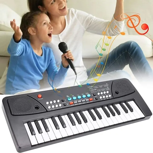 Wumble_Toy_Musical_Sound_Toys_37_Key_Piano_Keyboard_Toy_with_Recording_and_Mic_and_Adapter_for_Power_|_8_Rhythms_8_Tones_6_Demos_Portable_Electronic_Keyboard_Toy_Beginners_Age_3_to_5_Years_Boys_Girls