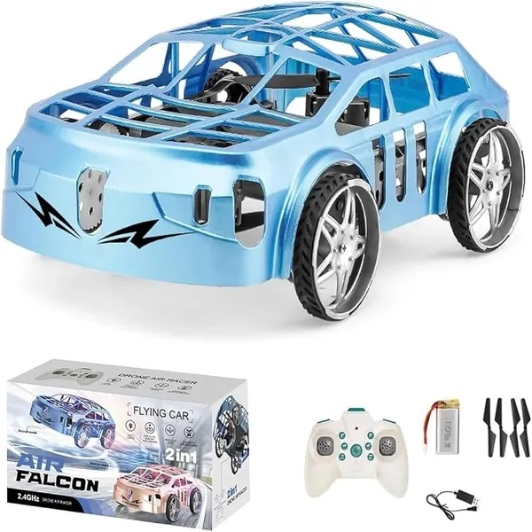 Wumble_Toy__RC_Flying_Car_2IN1_Air_&_Ground_Racer_2.4GHz_Remote_Control_Flying_Car_with_One-Click_Takeoff_&_Landing,Cool_LED_Lights,Toys_for_Kids_&_Adults_with_Coloured_Lights_[Fly+]