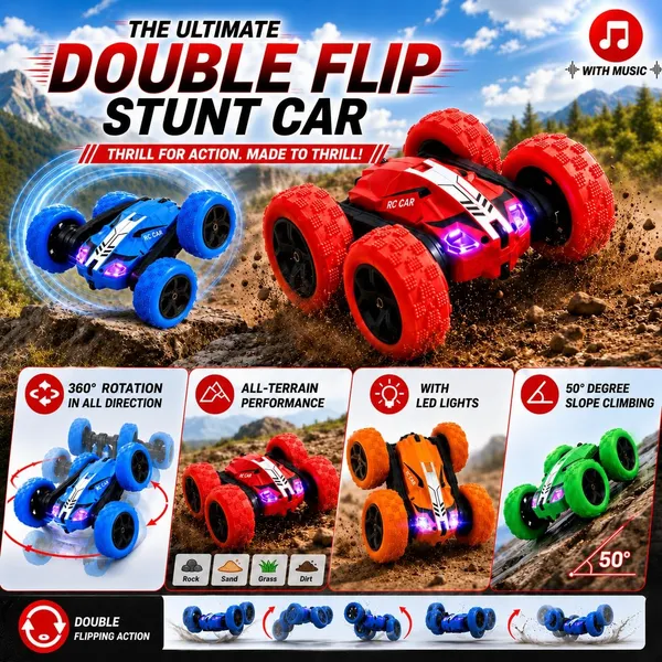 Wumble_Toy_Rechargeable_Mini_RC_Cars_360_Degree_Flips_Double_Side_Walking_Rotating_Storm_Stunt_Car_|4WD_RC_Car_with_LED_Headlights_Remote_Control_Car_(Multicolor)
