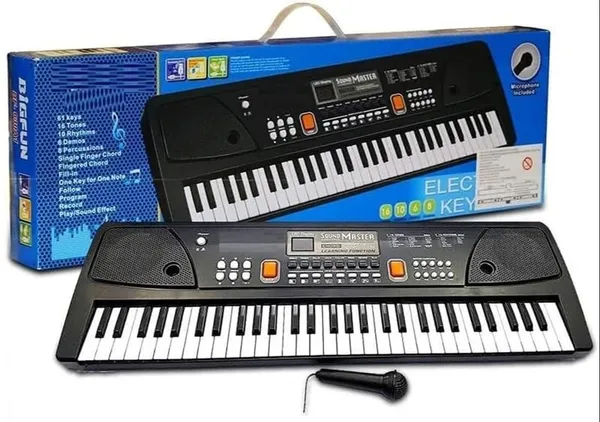 Wumble_Toy_Electronic_Digital_Piano_Keyboard_61_Keys_–_Portable_BigFun_630_Music_Keyboard_with_Microphone_&_USB_Cable,_8_Rhythms,_16_Tones,_Song_Recording_Feature_–_Ideal_for_Beginners,_Kids_&_Learners